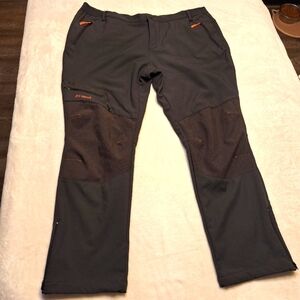 Postropaky Stretch Women 22 Reg Outdoor Snow Pants Zip Leg Black/Gray & Orange